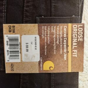 Carhartt Men's Relaxed Fit Canvas Carpenter Jeans - Dark Brown